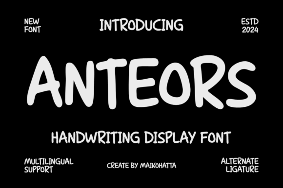 Anteors Typeface for Modern Campaign Design