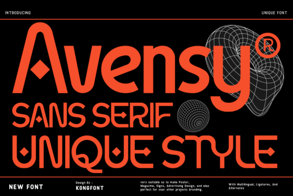 Avensy: A Modern Typeface for Polished Branding