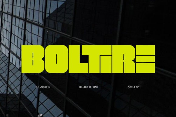 Boltire Font for Bold Maker Branding