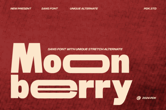 Moon Berry Font for Retro Craft Designs